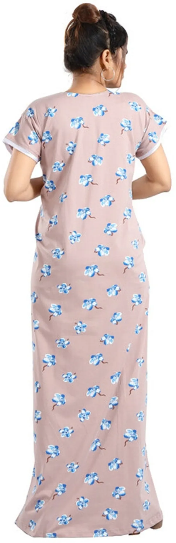 Beige_Cotton_Printed_Regular_Fit_Nighty_For_Women