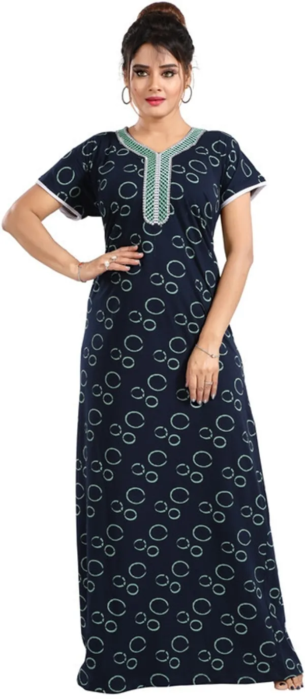 Dark_Blue_Cotton_Printed_Regular_Fit_Nighty_For_Women