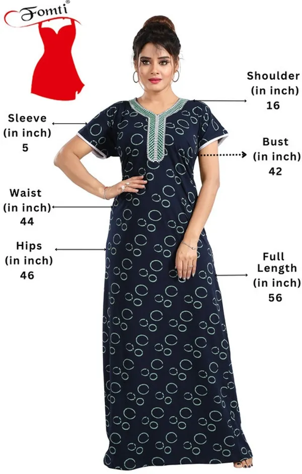 Dark_Blue_Cotton_Printed_Regular_Fit_Nighty_For_Women