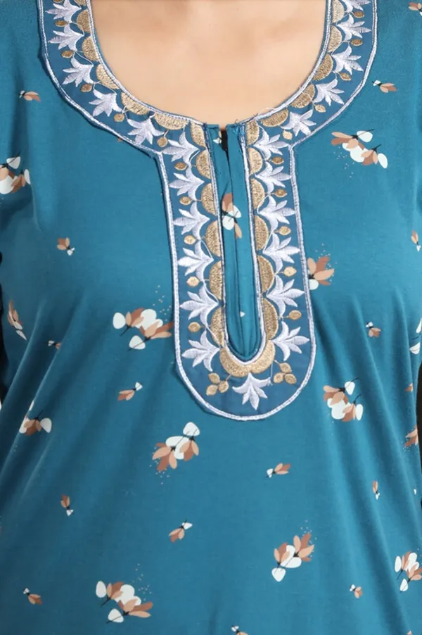 Blue_Cotton_Printed_Regular_Fit_Nighty_For_Women