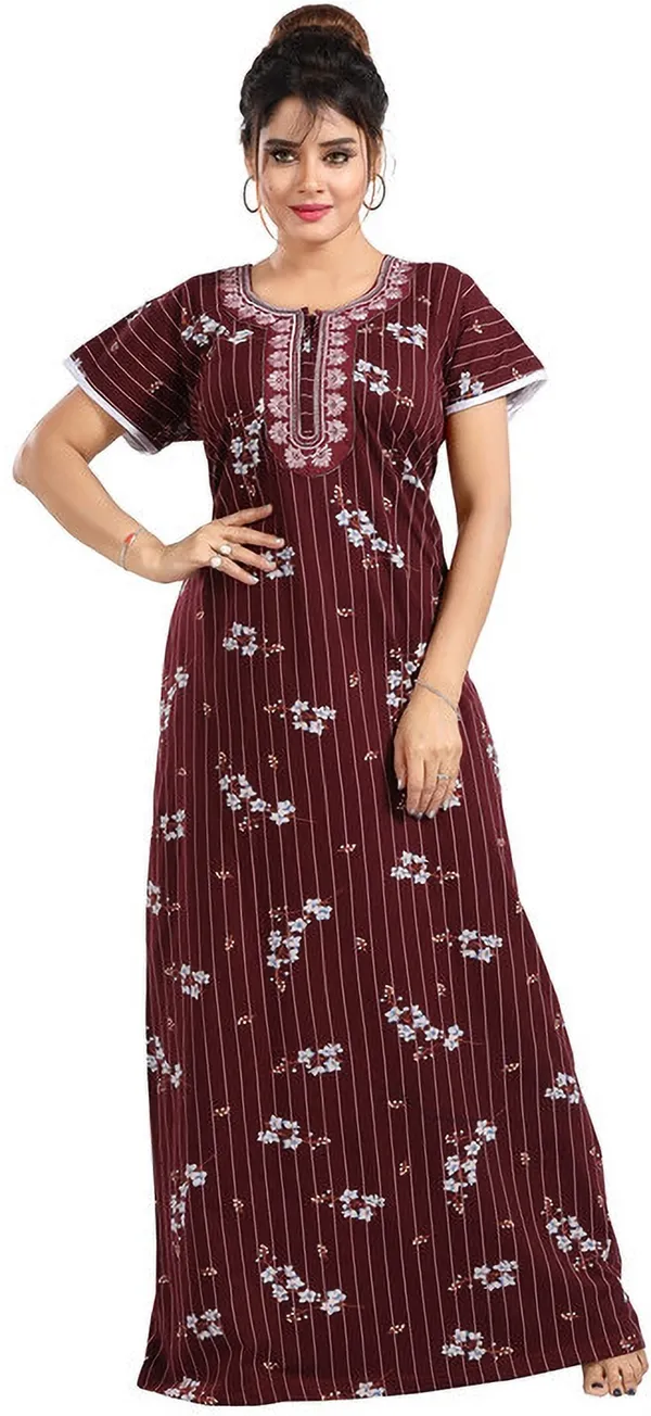 Maroon_Cotton_Printed_Regular_Fit_Nighty_For_Women