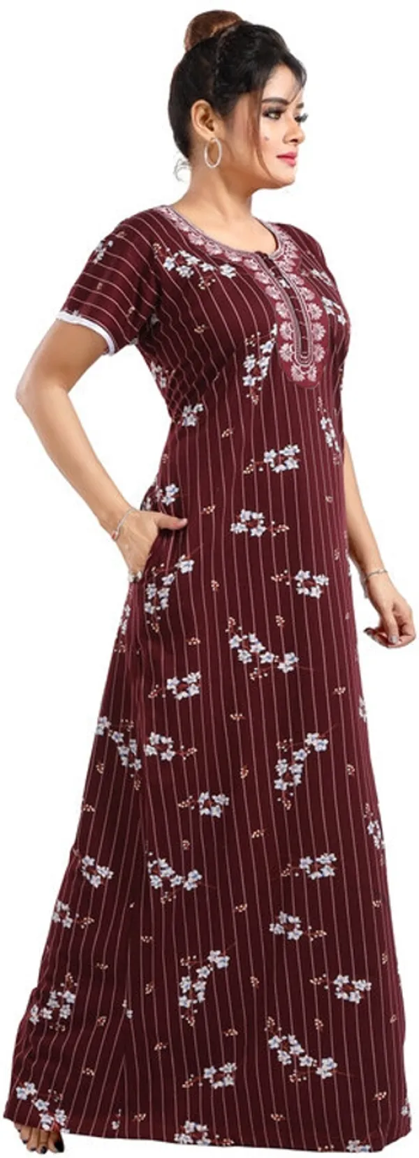 Maroon_Cotton_Printed_Regular_Fit_Nighty_For_Women