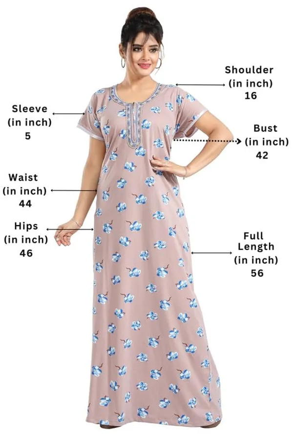 Beige_Two_Way_Lycra_Regular_Fit_Solid_Night_Wear_For_Women