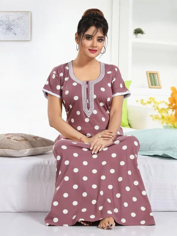 Brown_Two_Way_Lycra_Regular_Fit_Solid_Night_Wear_For_Women