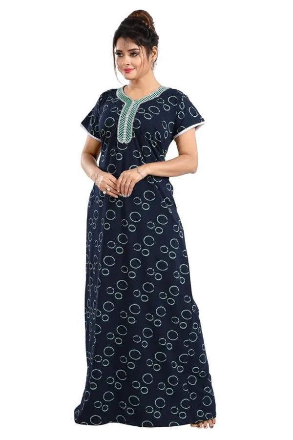 Dark_Blue_Two_Way_Lycra_Regular_Fit_Solid_Night_Wear_For_Women
