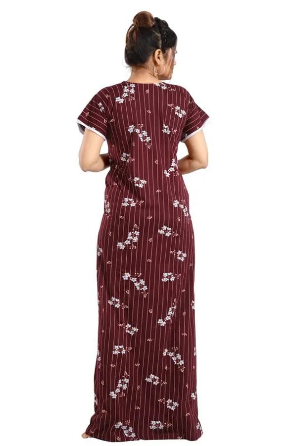 Maroon_Two_Way_Lycra_Regular_Fit_Solid_Night_Wear_For_Women