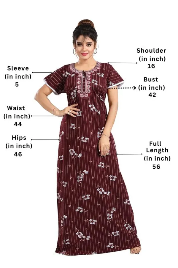 Maroon_Two_Way_Lycra_Regular_Fit_Solid_Night_Wear_For_Women