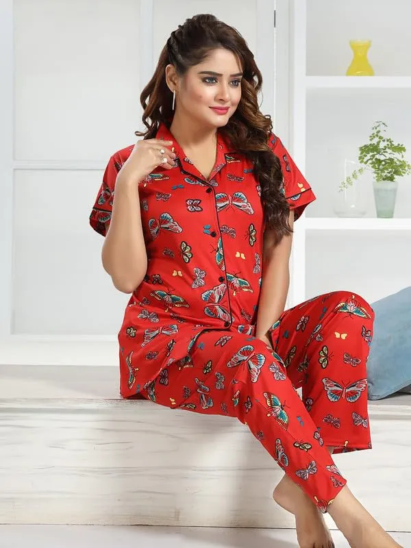 Red_Two_Way_Lycra_Regular_Fit_Solid_Night_Wear_For_Women