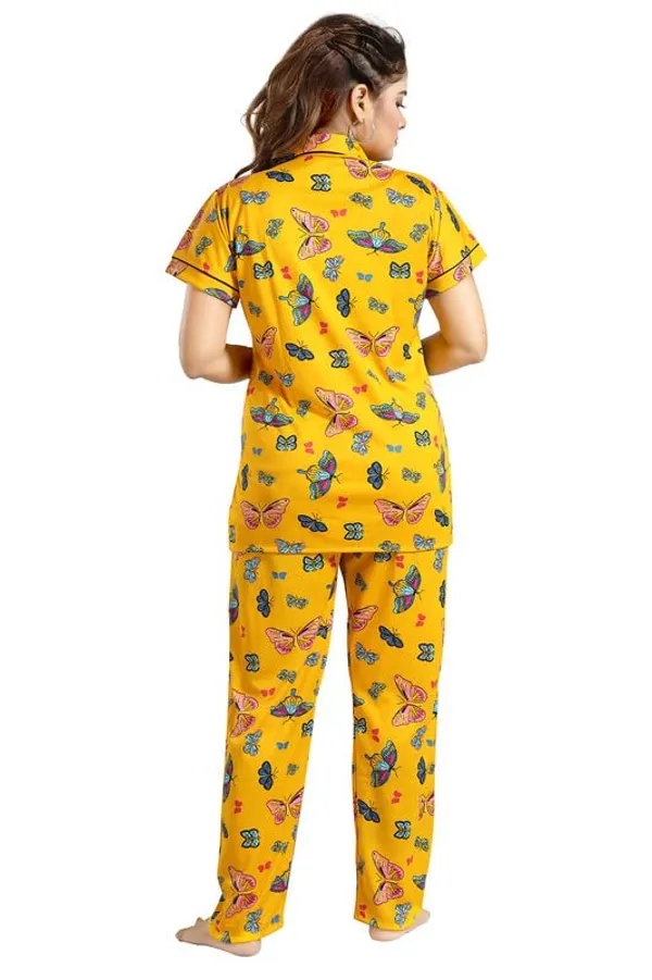 Yellow_Two_Way_Lycra_Regular_Fit_Solid_Night_Wear_For_Women