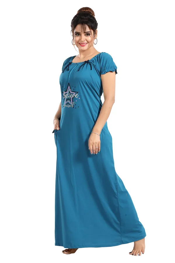 Turquoise_Two_Way_Lycra_Regular_Fit_Solid_Night_Wear_For_Women
