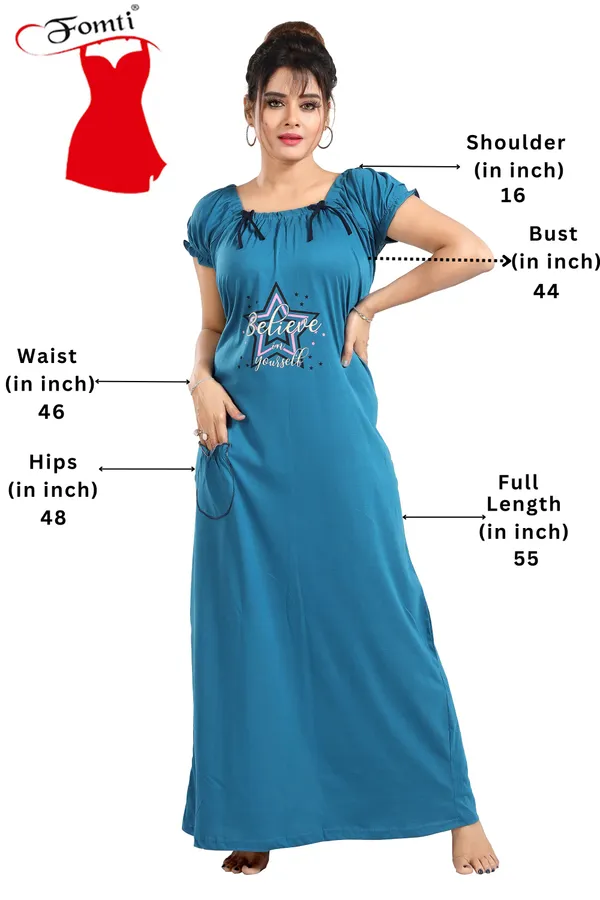 Turquoise_Two_Way_Lycra_Regular_Fit_Solid_Night_Wear_For_Women