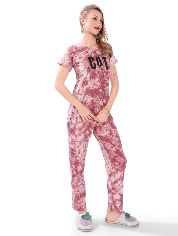Pink_Two_Way_Lycra_Regular_Fit_Solid_Night_Wear_For_Women