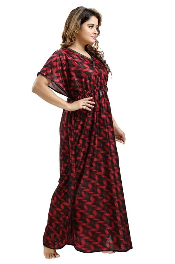 Maroon_Two_Way_Lycra_Regular_Fit_Solid_Night_Wear_For_Women