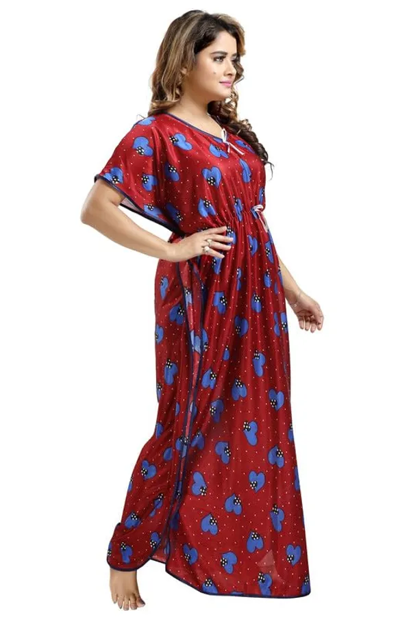 Maroon_Two_Way_Lycra_Regular_Fit_Solid_Night_Wear_For_Women