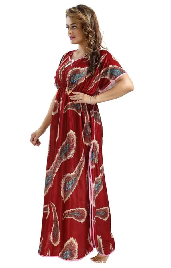 Maroon_Two_Way_Lycra_Regular_Fit_Solid_Night_Wear_For_Women