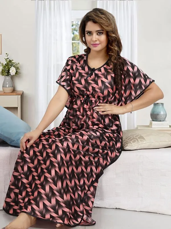 Pink_Two_Way_Lycra_Regular_Fit_Solid_Night_Wear_For_Women