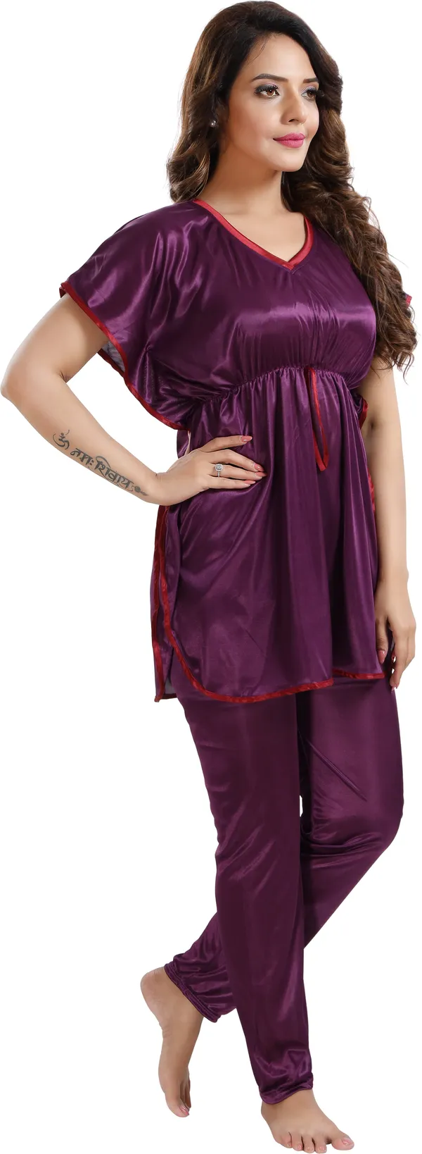 Purple_Satin_Printed_Regular_Fit_Nighty_Set_For_Women_