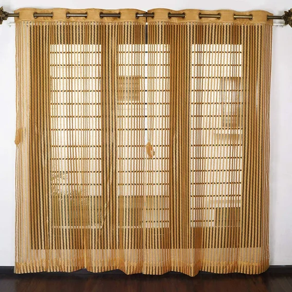 Pack_of_2_Golden_Polyresin_Striped_Curtain