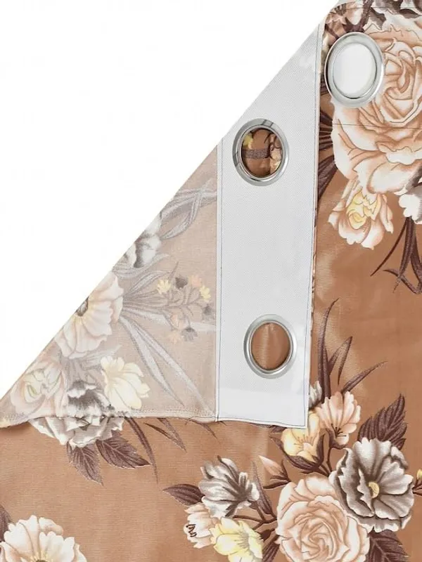 Pack_of_2_Brown_Floral_Room_Darkening_Curtain