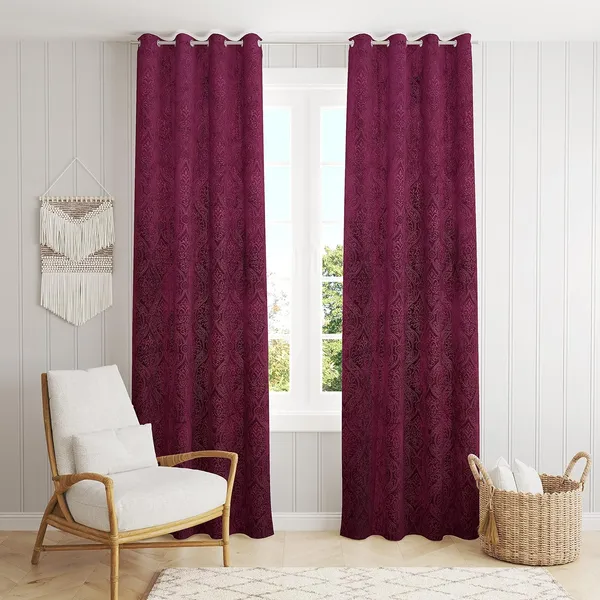 Wine_Cadbury_Velvet_Room_Darkening_Curtain_With_Eyelet_Rings