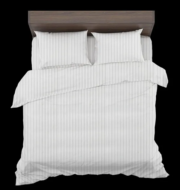 White_Cotton_Satin_Stripes_Plain_King_Size_Bedsheet_with_Pillow_Covers