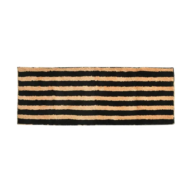 Grey_&_Beige_Soft_Striped_Microfiber_Bed_Side_Runner