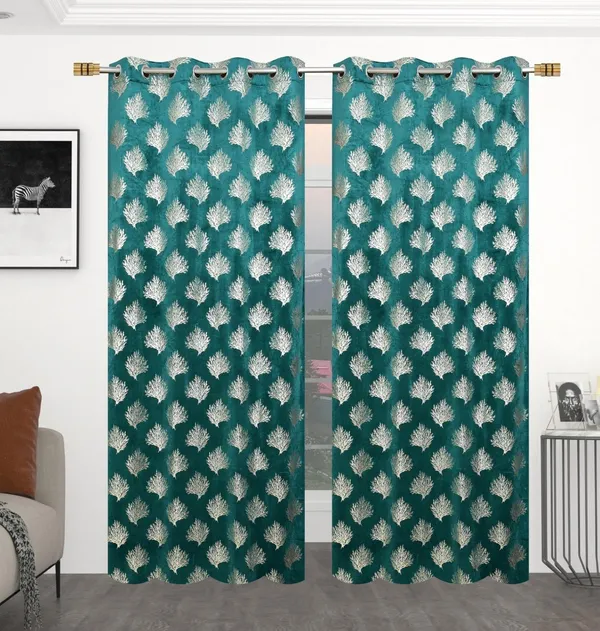 Aqua_Velvet_Foil_Tree_Patch_Curtain