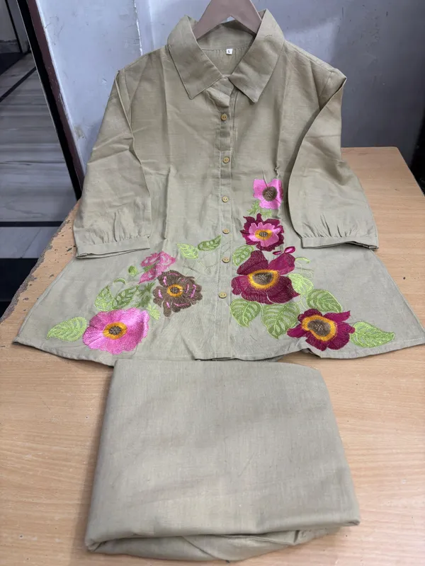 Beige_Floral_Embroidered_Linen_Co-Ord_Set