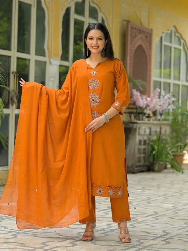 Burnt_Orange_Embroidered_Kurta_Set_with_Dupatta