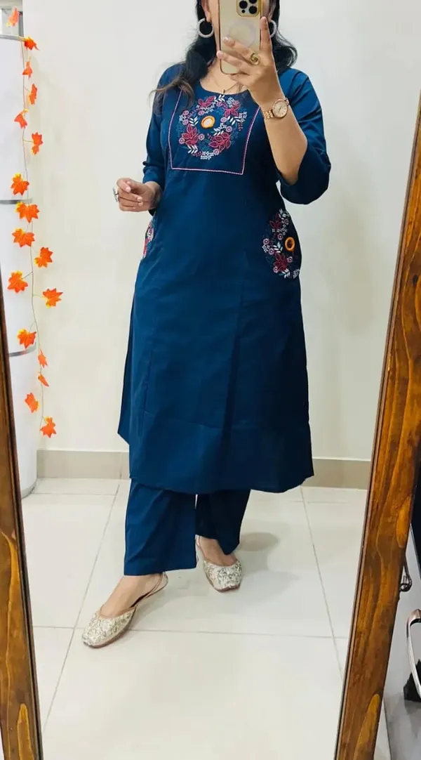 Classic_Navy_Blue_Floral_Embroidered_Straight_Kurta_Set