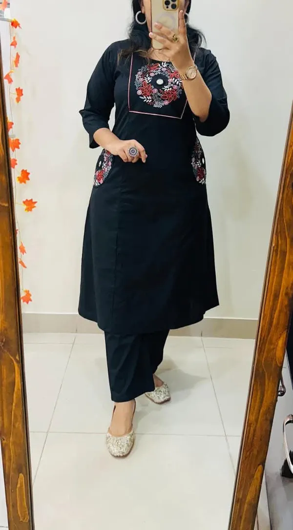 Elegant_Black_Floral_Embroidered_Straight_Kurta_Set