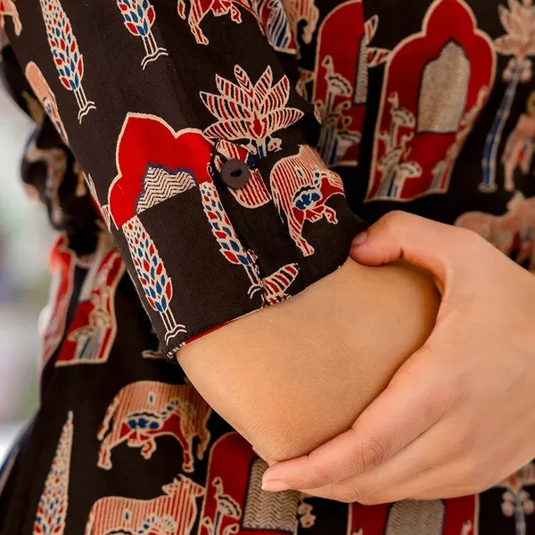 Elegant_Indo-Fusion_Printed_Kurta_Set