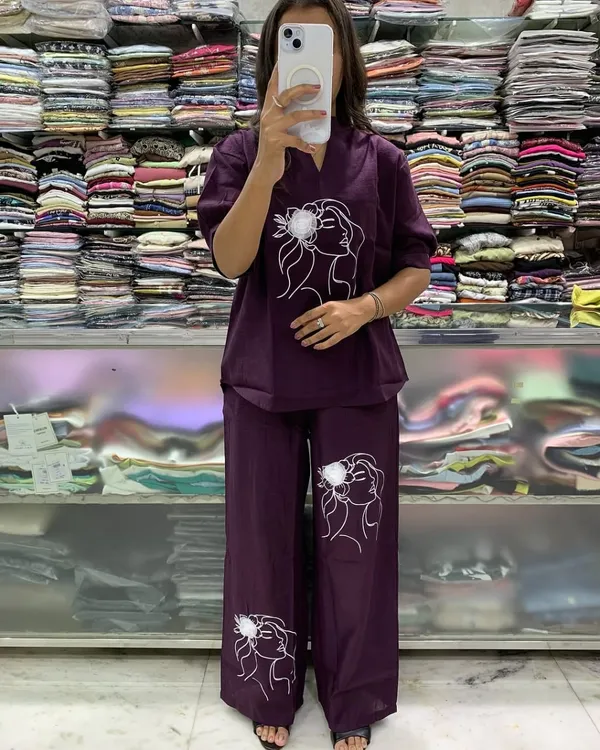 Elegant_Plum_Co-ord_Set_with_Line_Art_Motif