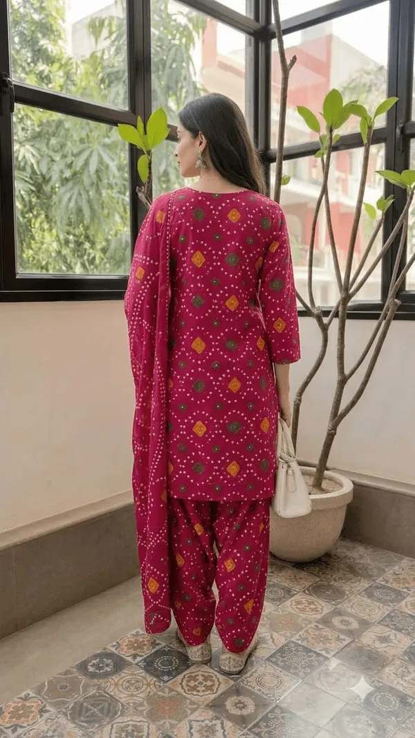 Elegant_Rani_Pink_Printed_Kurta_Patiala_Set_with_Matching_Dupatta_for_Women_|_Ethnic_Festive_Wear