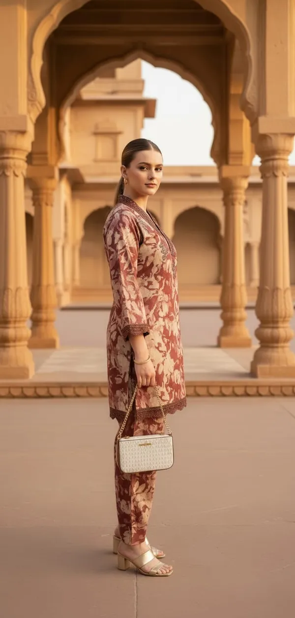 Elevate_your_ethnic-chic_style_with_this_elegant_maroon_abstract_print_kurta_co-ord_set._Designed_with_a_refined_V-neckline_and_intricate_border_detailing,_the_kurta_features_a_sophisticated_all-over_abstract_motif_that_adds_depth_and_character._The_straight-cut_kurta_is_paired_with_matching_tapered_pants,_creating_a_perfectly_balanced_silhouette._Ideal_for_festive_evenings,_cultural_gatherings,_or_stylish_day_events,_this_ensemble_blends_traditional_inspiration_with_a_modern,_polished_appeal.