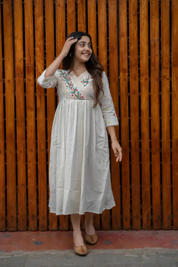 Ivory_V-Neck_Floral_Embroidered_Midi_Dress