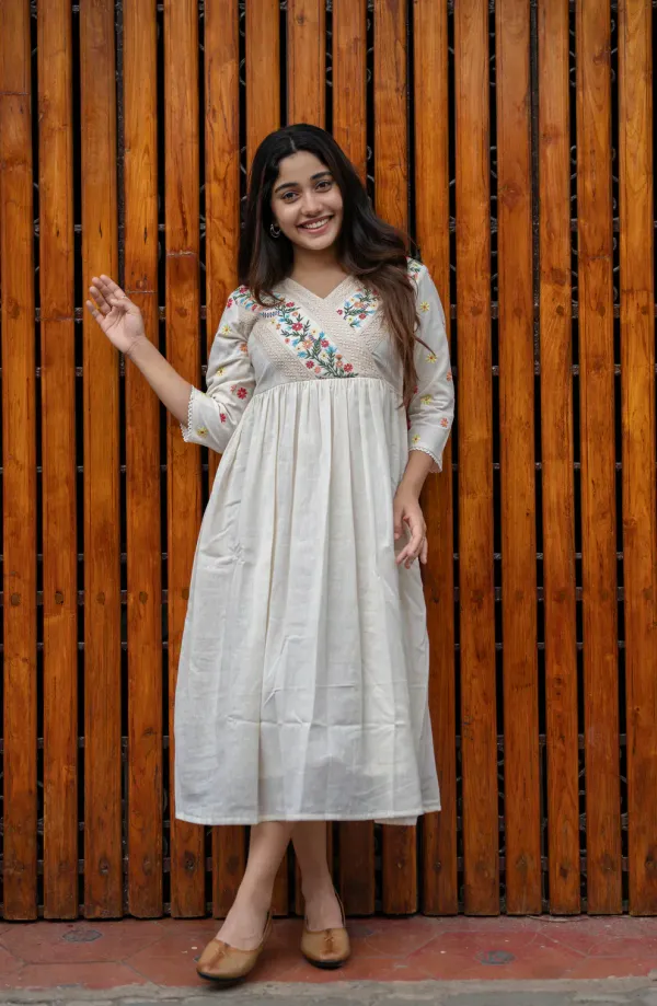 Ivory_V-Neck_Floral_Embroidered_Midi_Dress