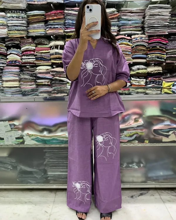 Lavender_Lounge_Co-ord_Set_with_Line_Art_Print