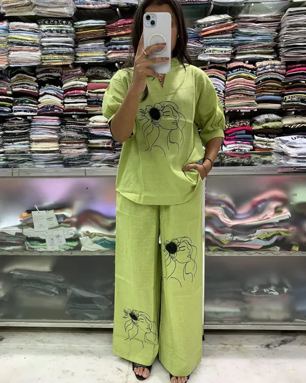 Lime_Green_Co-ord_Set_with_Black_Line_Art