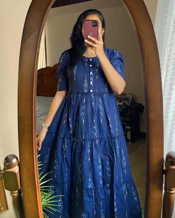 Navy_Blue_Ikat_Tiered_Midi_Dress