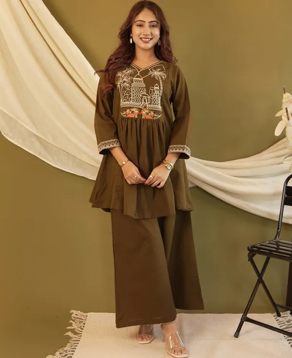 Olive_Green_Peplum_Kurta_Set_with_Heritage_Embroidery