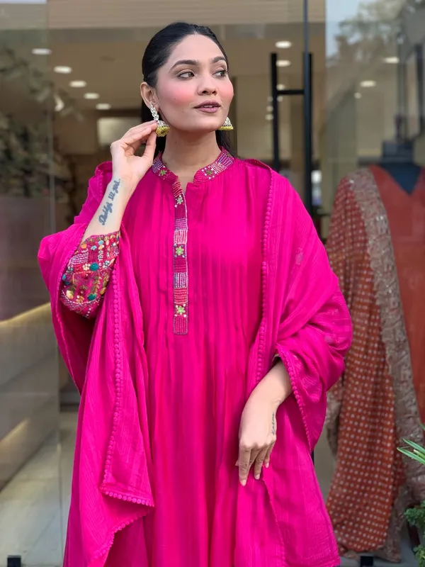 Rani_Pink_Embroidered_Kurta_Set_with_Dupatta