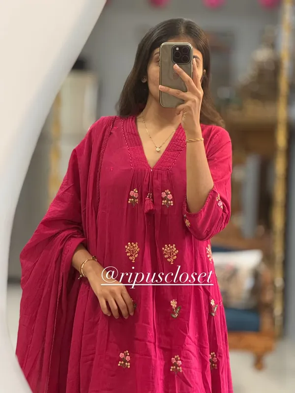 Rani_Pink_Embroidered_Kurta_Set_with_Dupatta