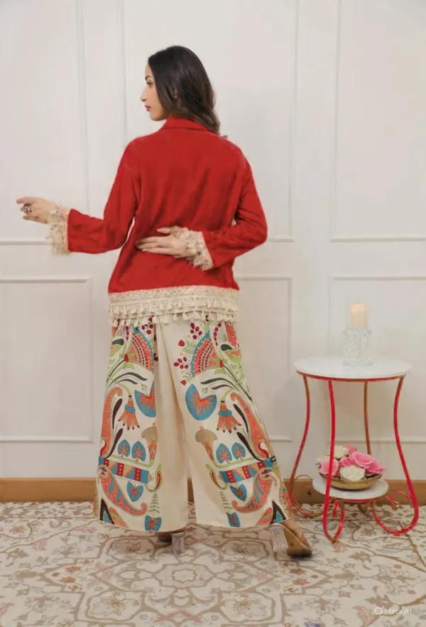 Red_Tassel_Shirt_with_Statement_Printed_Palazzo_Set