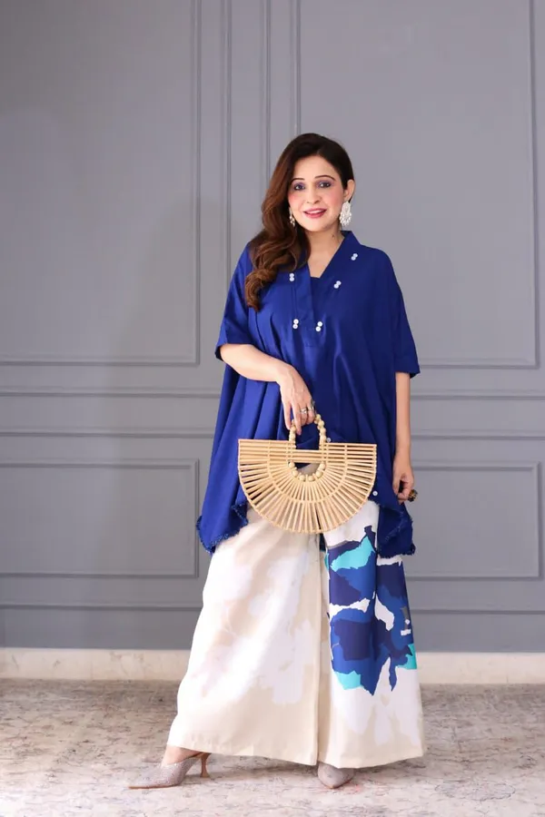 Royal_Blue_Asymmetric_Kurti_with_Abstract_Printed_Palazzo_Pants