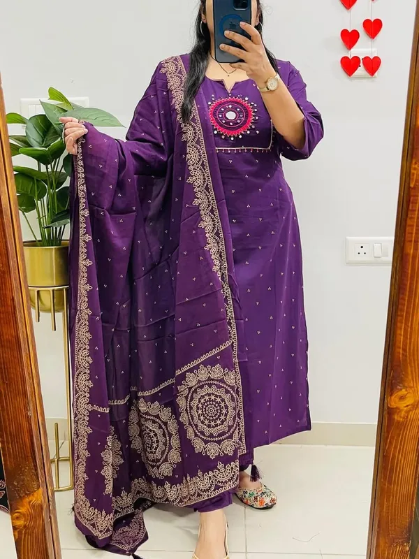 Royal_Purple_Embroidered_Cotton_Kurta_Set_with_Dupatta