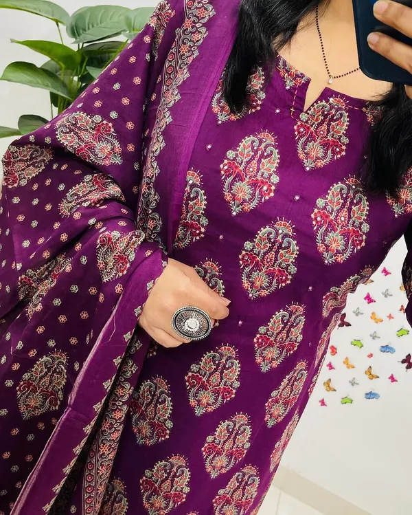Royal_Purple_Printed_Cotton_Kurta_Set_with_Dupatta