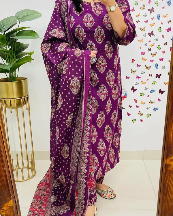 Royal_Purple_Printed_Cotton_Kurta_Set_with_Dupatta