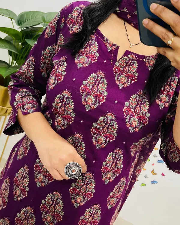Royal_Purple_Printed_Cotton_Kurta_Set_with_Dupatta