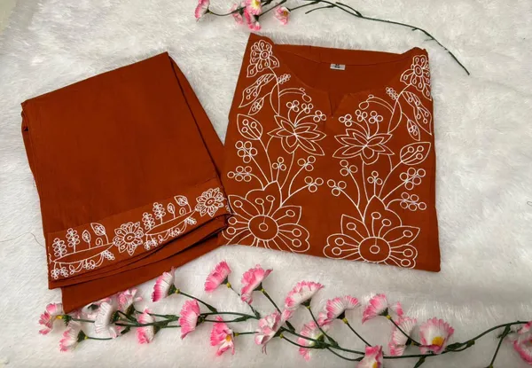 Rust_Orange_Floral_Embroidered_Co-Ord_Set